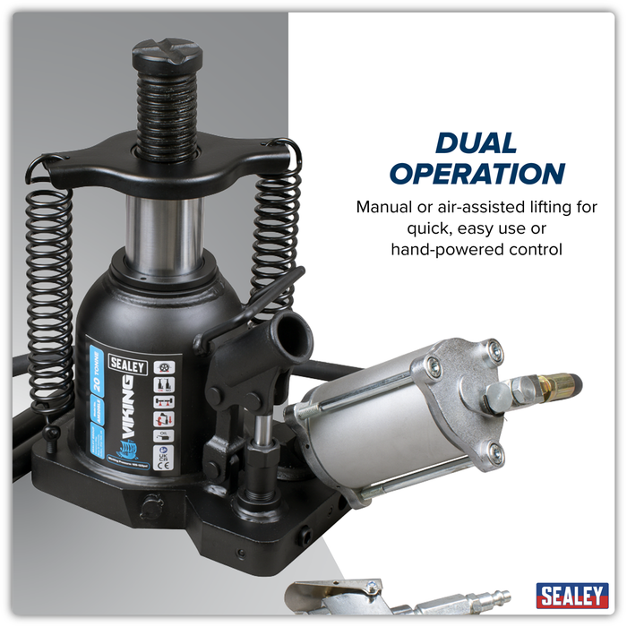 Viking Manual/Air Hydraulic Bottle Jack 20 Tonne | AM20SLE