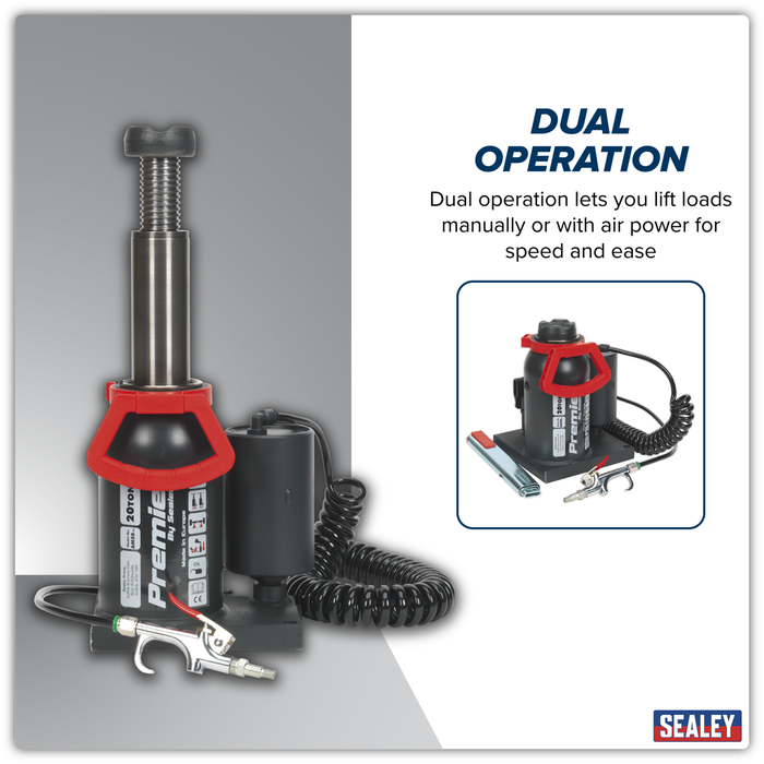 Premier Manual/Air Hydraulic Bottle Jack 20 Tonne | AM20