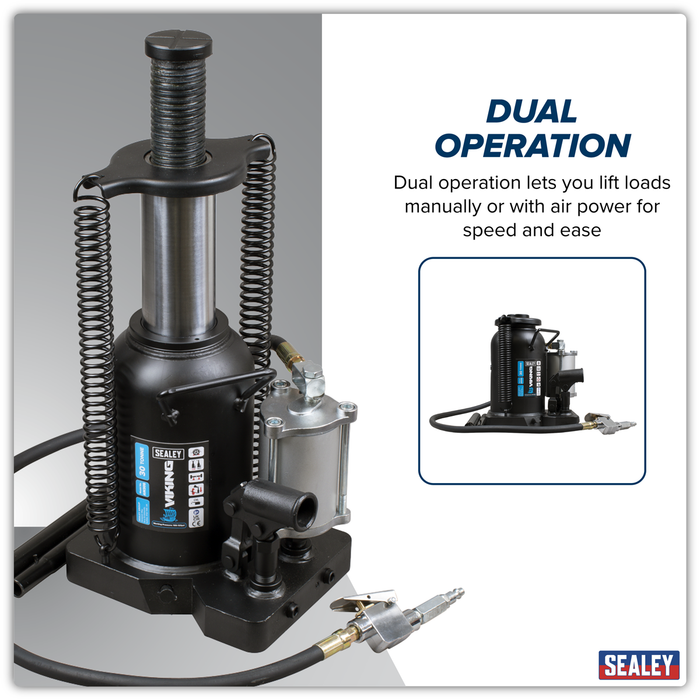 Viking Manual/Air Hydraulic Bottle Jack 30 Tonne | AM30S