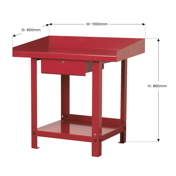 Steel Workbench with Drawer 1m | AP1010