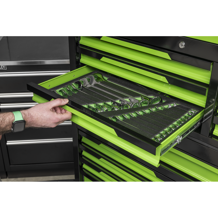 Superline Pro® Topchest & Rollcab Combination 12 Drawer & 1 Door Cupboard - Green | AP1080HVG