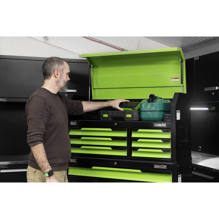 Superline Pro® Topchest & Rollcab Combination 12 Drawer & 1 Door Cupboard - Green | AP1080HVG