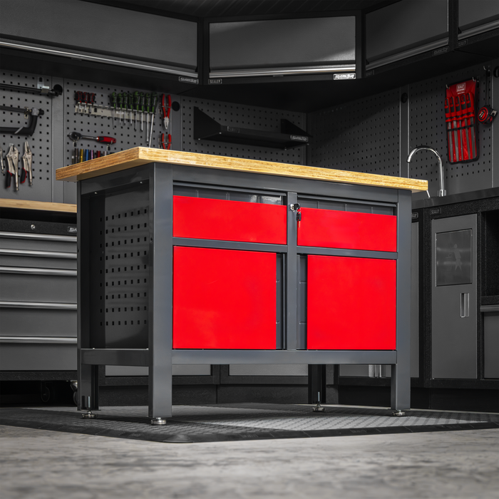 Workbench with 2 Drawers & 2 Cupboards | AP1372A