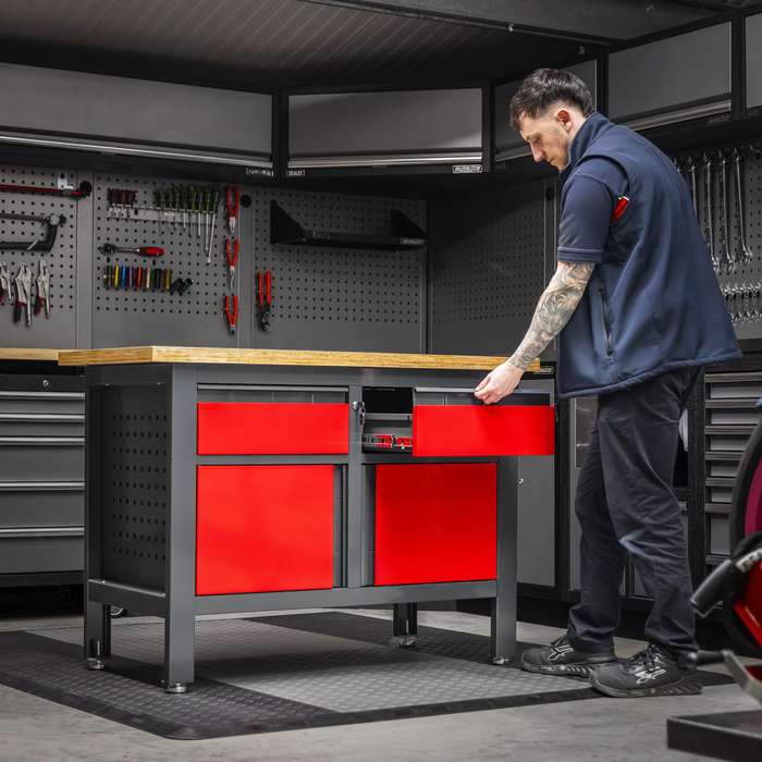 Workbench with 2 Drawers & 2 Cupboards | AP1372A