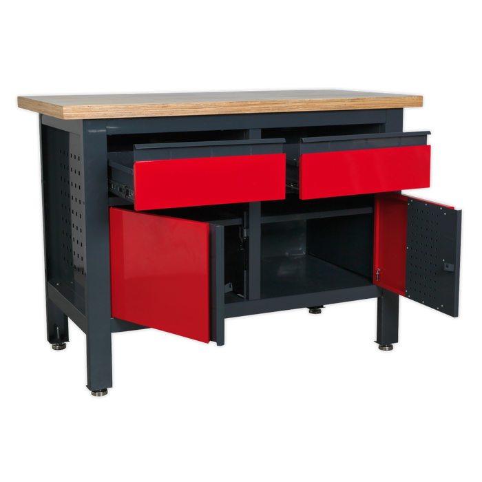 Workbench with 2 Drawers & 2 Cupboards | AP1372A