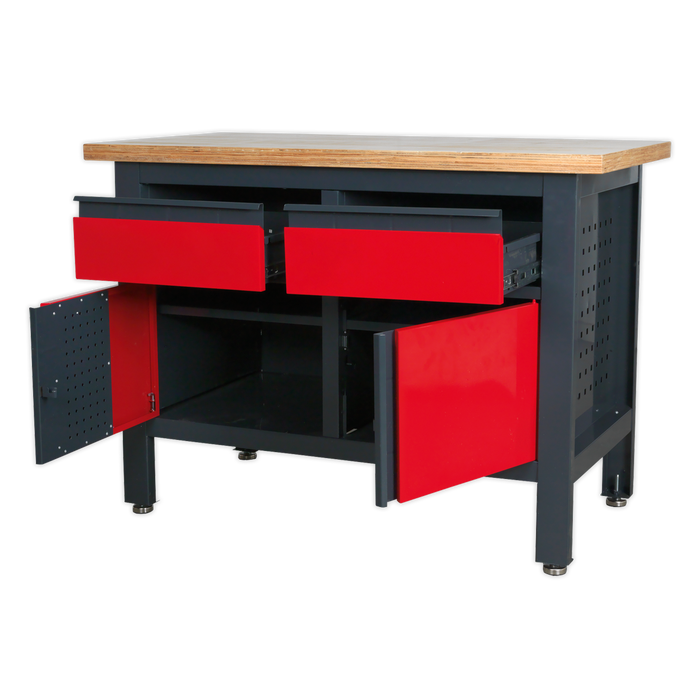 Workbench with 2 Drawers & 2 Cupboards | AP1372A