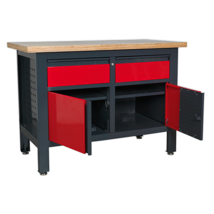 Workbench with 2 Drawers & 2 Cupboards | AP1372A