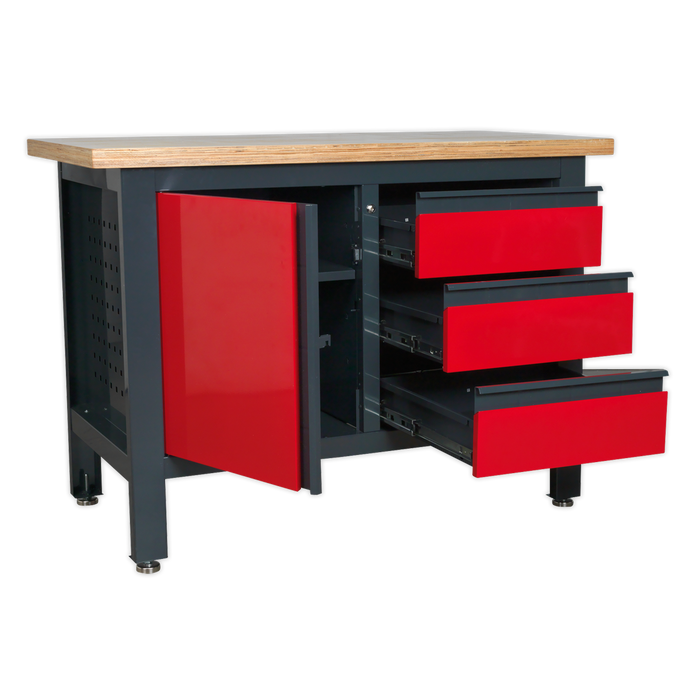 Workbench with 3 Drawers & Cupboard | AP1372B