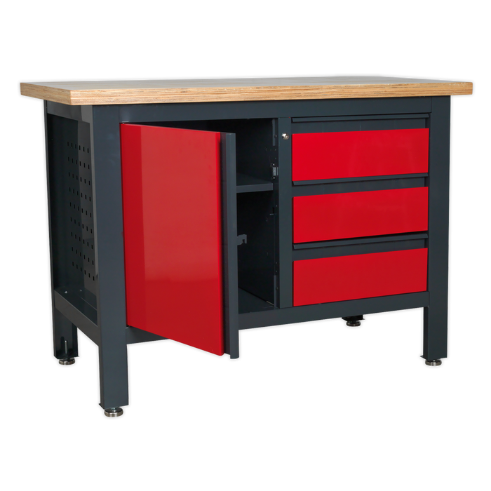 Workbench with 3 Drawers & Cupboard | AP1372B
