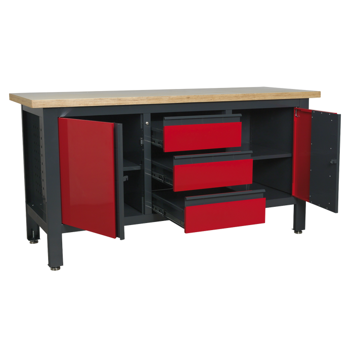 Workbench with 3 Drawers & 2 Cupboards | AP1905C