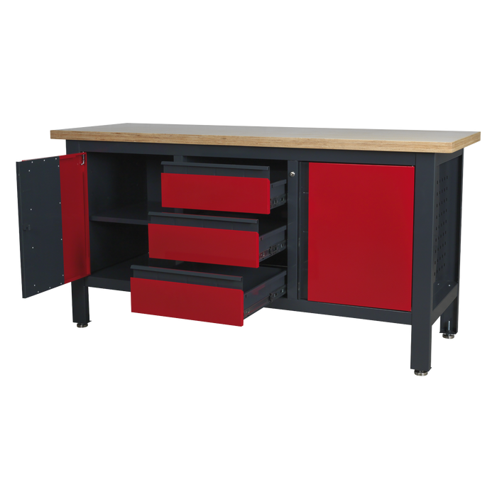 Workbench with 3 Drawers & 2 Cupboards | AP1905C