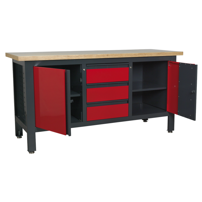 Workbench with 3 Drawers & 2 Cupboards | AP1905C