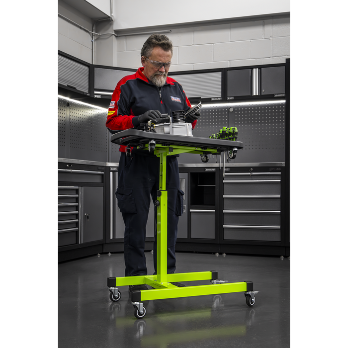 Adjustable-Height Mobile Workstation with Removable Top Tray | AP201