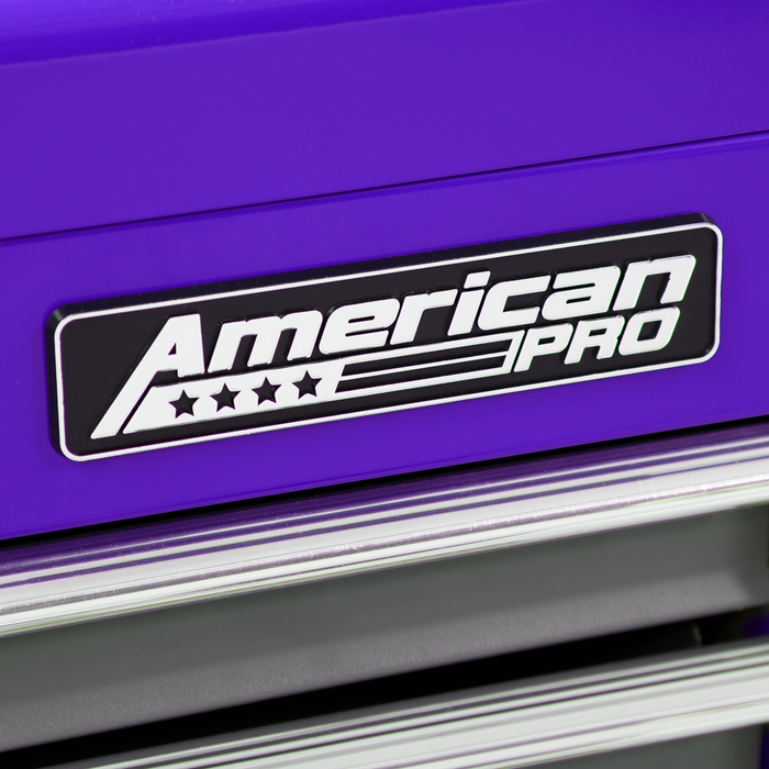 American PRO® Topchest & Rollcab Combination 6 Drawer - Purple/Grey | AP2200BBCP