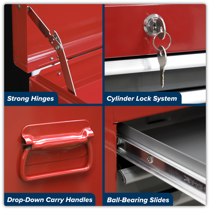 American PRO® Topchest & Rollcab Combination 6 Drawer - Red | AP2200BB