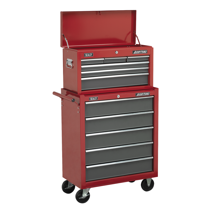 American PRO® Topchest 6 Drawer - Red/Grey | AP2201BB