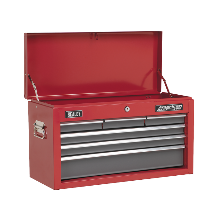 American PRO® Topchest 6 Drawer - Red/Grey | AP2201BB