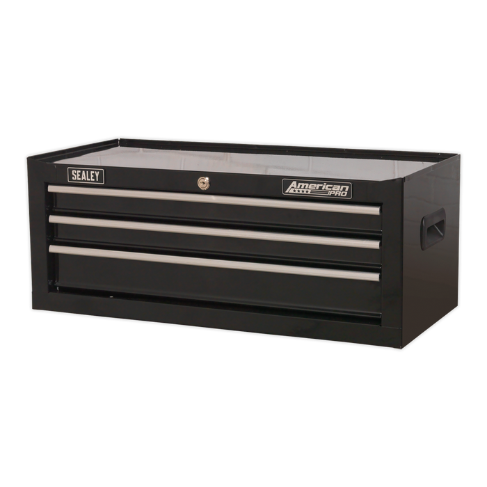 American PRO® Mid-Box Tool Chest 3 Drawer - Black | AP223B