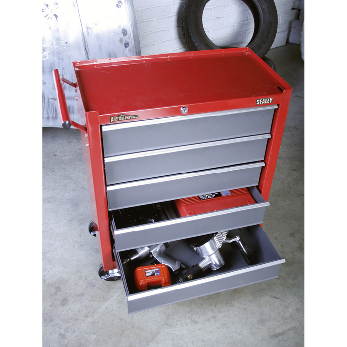American PRO® Rollcab 5 Drawer - Red/Grey | AP22505BB