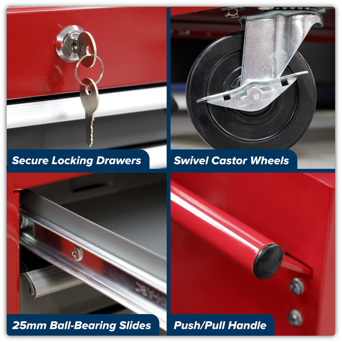 American PRO® Rollcab 7 Drawer - Red/Grey | AP22507BB