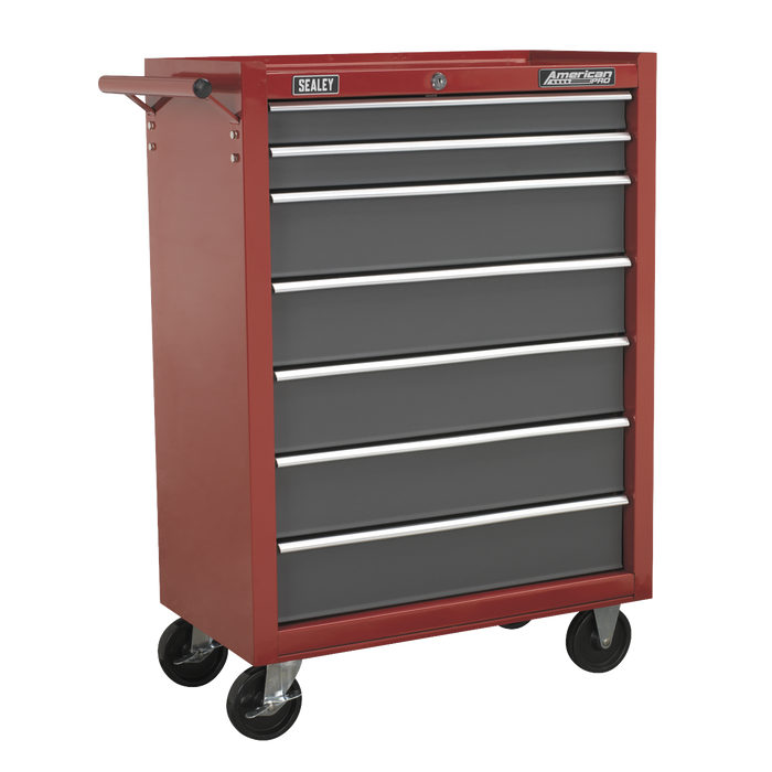 American PRO® Rollcab 7 Drawer - Red/Grey | AP22507BB