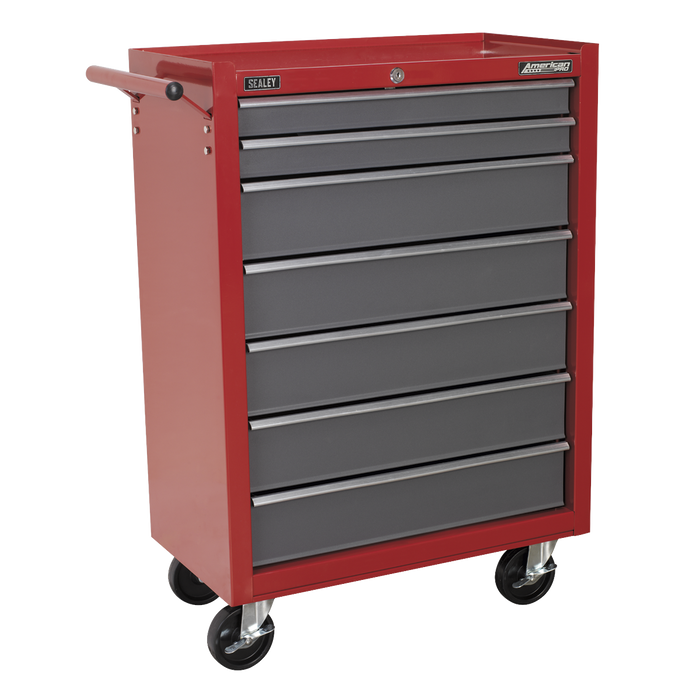 American PRO® Rollcab 7 Drawer - Red/Grey | AP22507BB