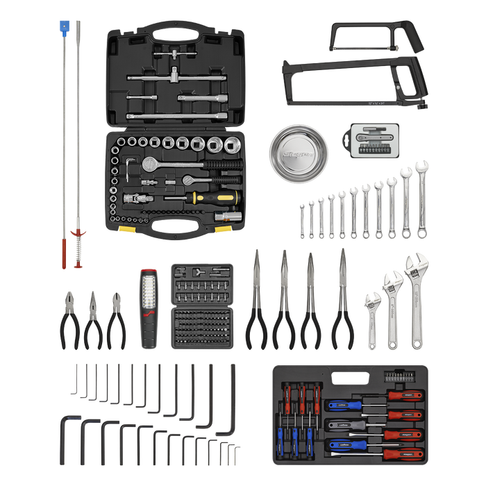 American PRO® Topchest & Rollcab Combination 14 Drawer with 281pc Tool Kit - Red/Grey | AP2250BBCOMBO