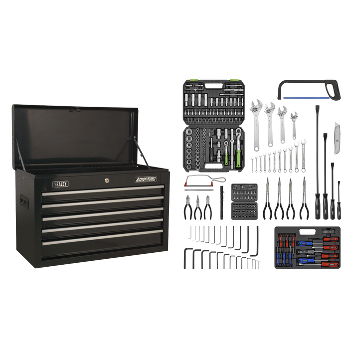 American PRO® Topchest 5 Drawer with 272pc Tool Kit - Black | AP225BCOMBO