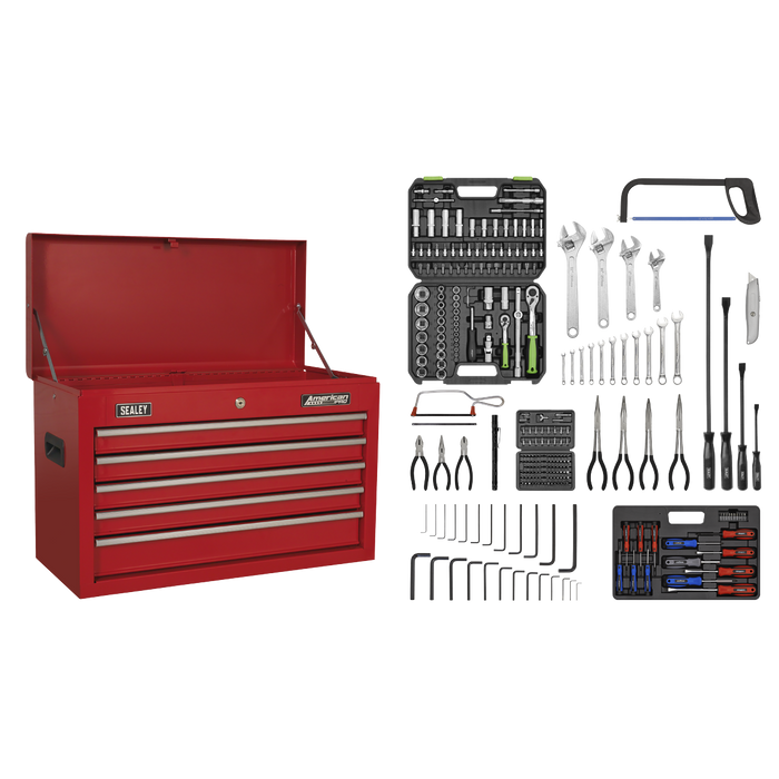 American PRO® Topchest 5 Drawer with 272pc Tool Kit - Red | AP225COMBO