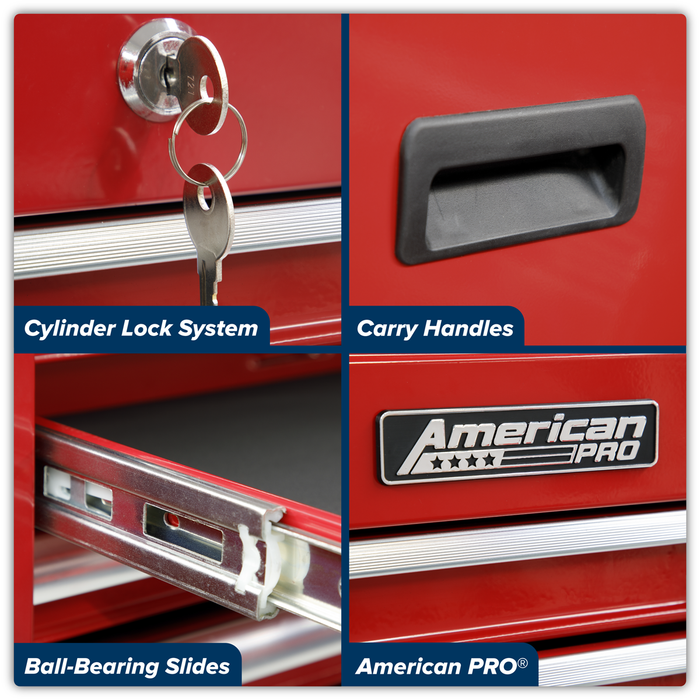 American PRO® Topchest 5 Drawer - Red | AP225