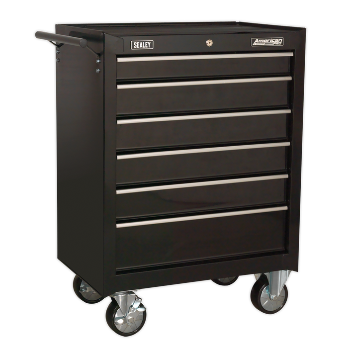 American PRO® Topchest, Mid-Box Tool Chest & Rollcab Stack 14 Drawer - Black | AP22BSTACK