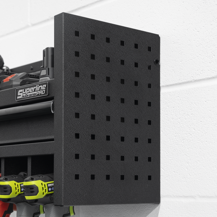 Superline PRO® Power Tool Storage Rack with Drawer & Power Bar | AP22SRBE