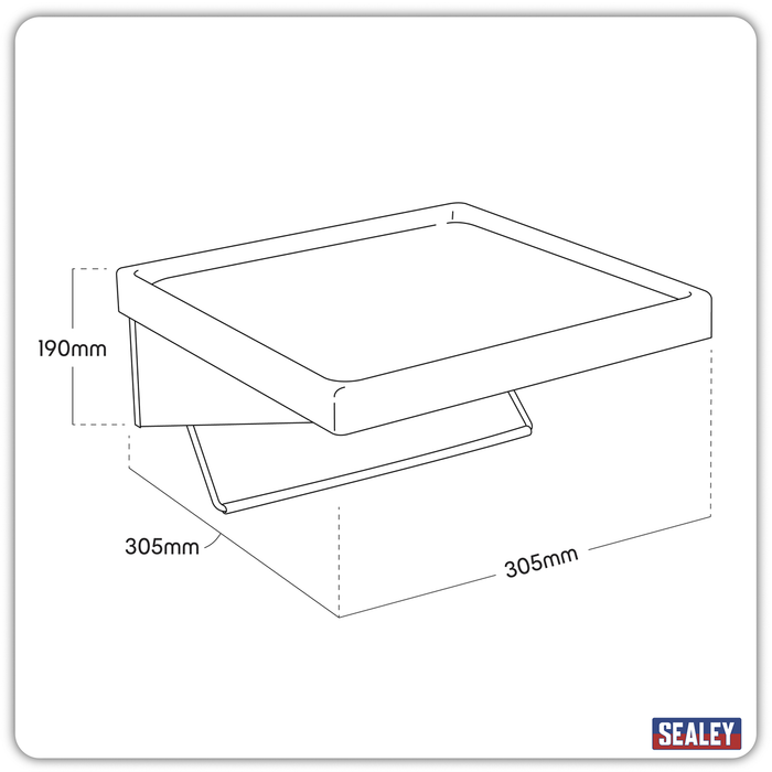 Premier™ Side Shelf & Roll Holder for AP24 Series Tool Chests | AP24ACC2