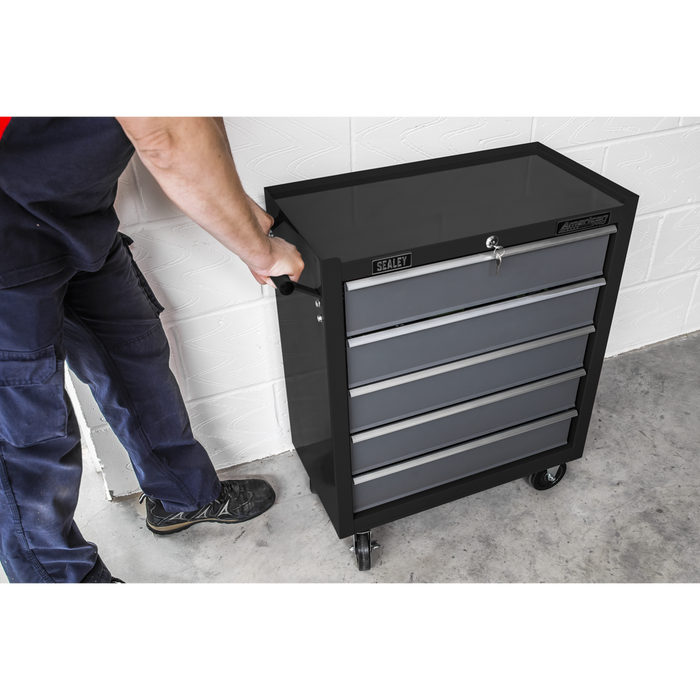American PRO® Rollcab 5 Drawer - Black/Grey | AP2505B