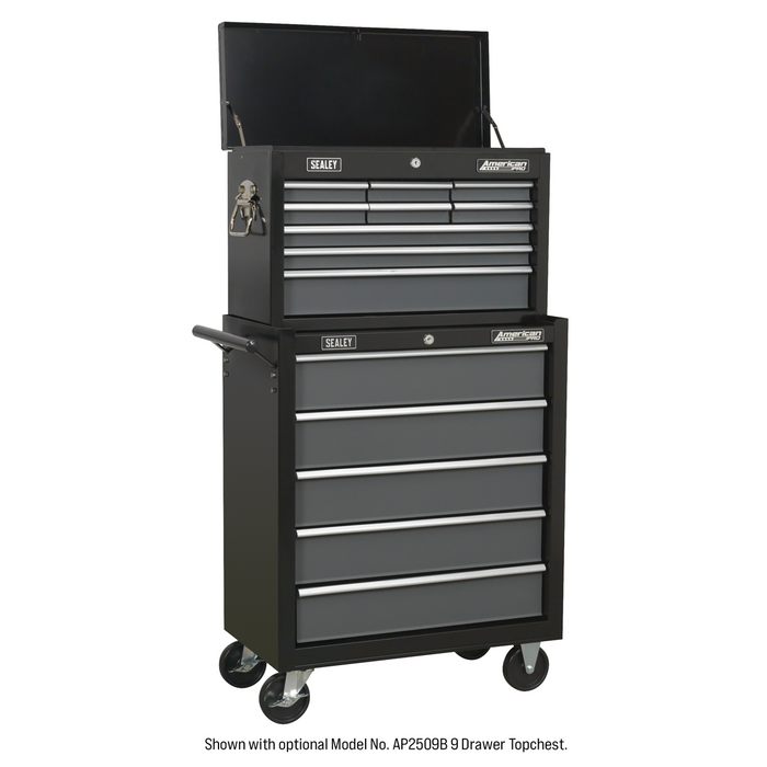 American PRO® Rollcab 5 Drawer - Black/Grey | AP2505B