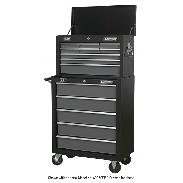 American PRO® Rollcab 5 Drawer - Black/Grey | AP2505B