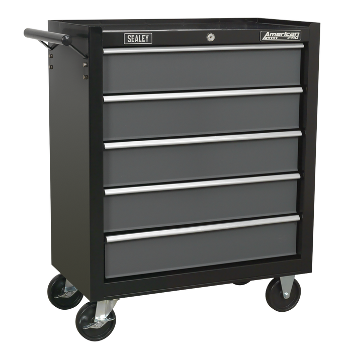 American PRO® Rollcab 5 Drawer - Black/Grey | AP2505B