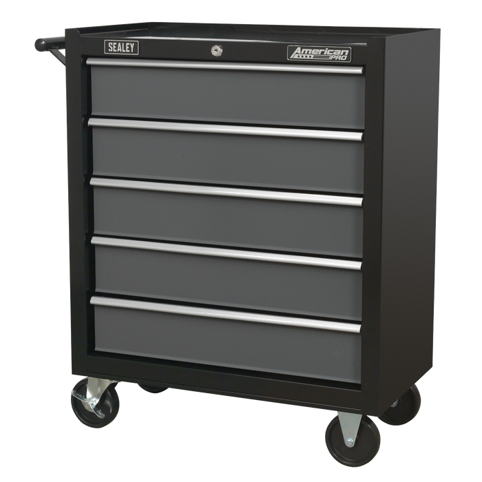 American PRO® Rollcab 5 Drawer - Black/Grey | AP2505B