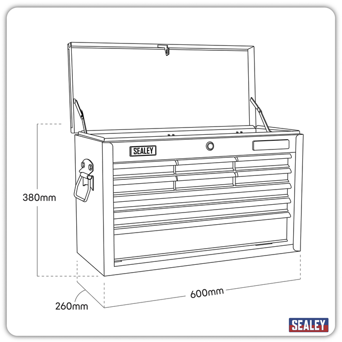 American PRO® Topchest 9 Drawer - Black/Grey | AP2509B