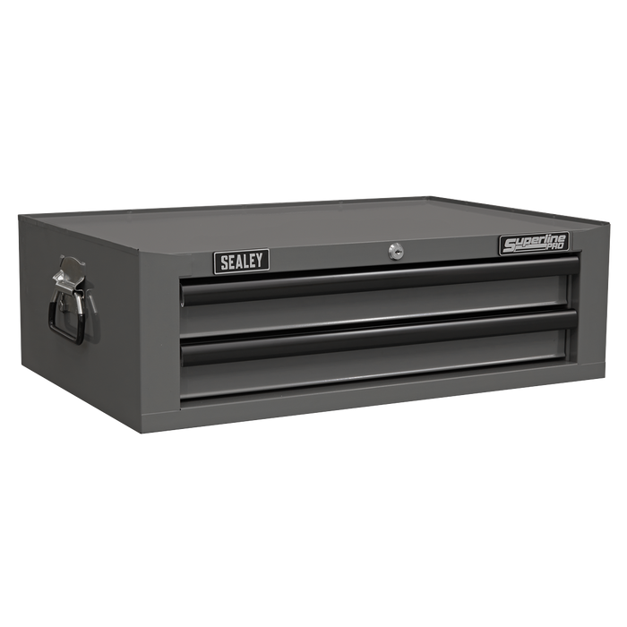 Superline PRO® Mid-Box Tool Chest 2 Drawer - Grey/Black | AP26029TG