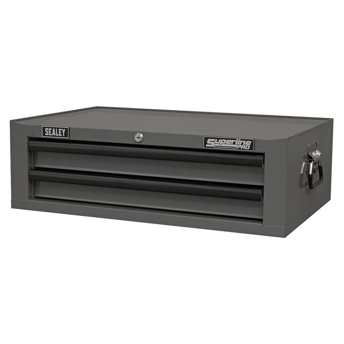 Superline PRO® Mid-Box Tool Chest 2 Drawer - Grey/Black | AP26029TG