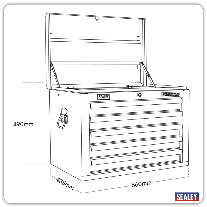 Superline PRO® Topchest 5 Drawer - Orange | AP26059TO