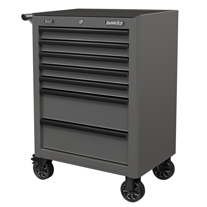 Superline PRO® Rollcab 7 Drawer - Grey/Black | AP26479TG