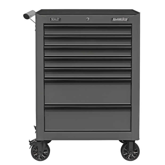 Superline PRO® Rollcab 7 Drawer - Grey/Black | AP26479TG