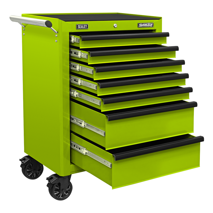 Superline PRO® Rollcab 7 Drawer - Green/Black | AP26479THV