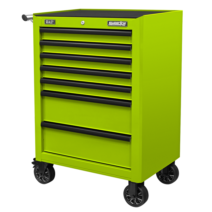 Superline PRO® Rollcab 7 Drawer - Green/Black | AP26479THV