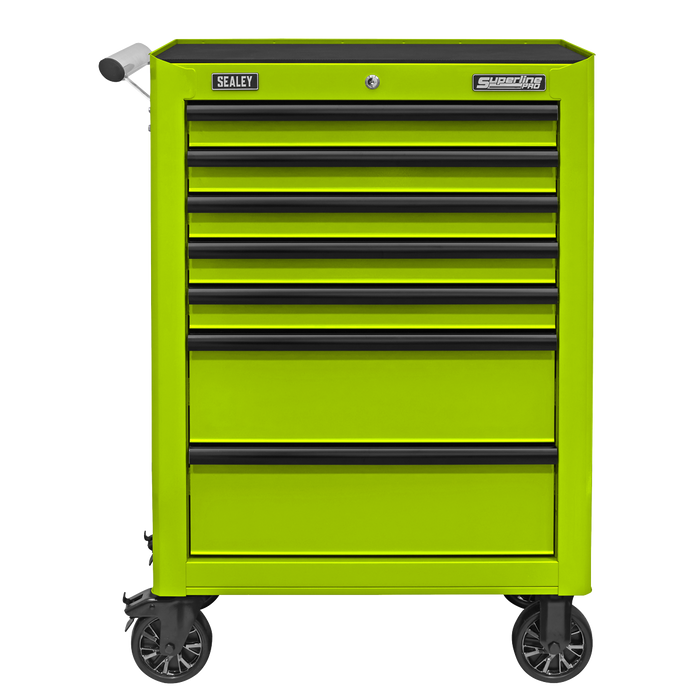 Superline PRO® Rollcab 7 Drawer - Green/Black | AP26479THV
