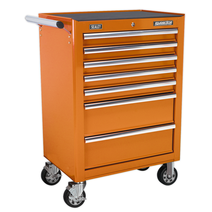Superline PRO® Rollcab 7 Drawer - Orange | AP26479TO