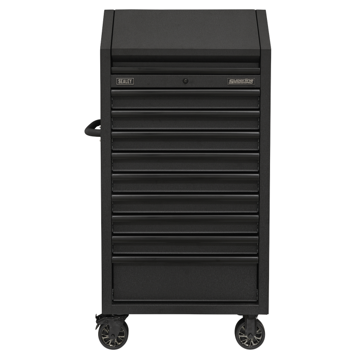 Superline PRO® Black Edition Tower Cabinet with 9 Soft Close Drawers & Power Bar 690mm | AP2709BE