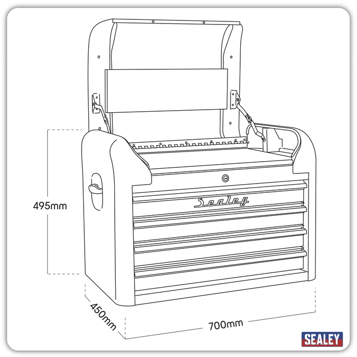 Premier™ Retro Style Topchest 4 Drawer | AP28104